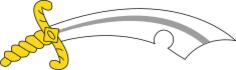 Scimitar vector drawing