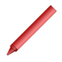 Red crayon vector image