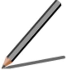 Graphite pencil with shadow vector illustration