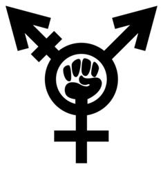 Vector clip art of symbol for the united fight of all genders