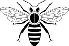 Vector clip art bee sign