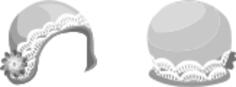 Vector drawing of decorative ladies hat