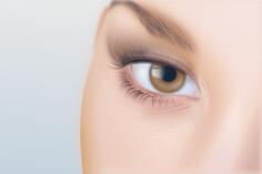 Vector drawing of woman's eye with extreme detail