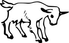 Vector graphics of mountain goat