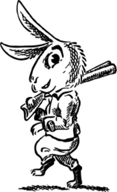 Hare with shotgun vector clip art