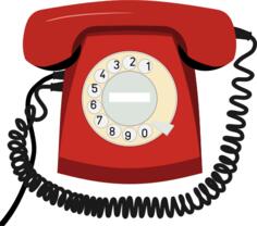 Old style telephone vector clip art