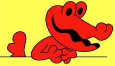 Krokodil magazine mascot vector clip art