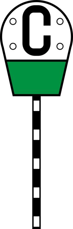 Russian railway sign filing of a whistle vector image