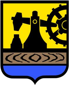 Vector drawing of coat of arms of Katowice City