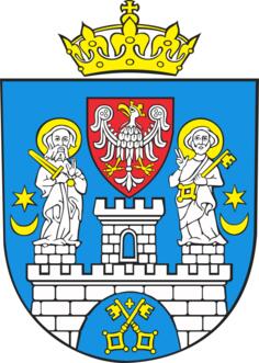 Vector drawing of coat of arms of Poznan City