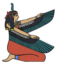 Egyptian goddess Maat vector clip art