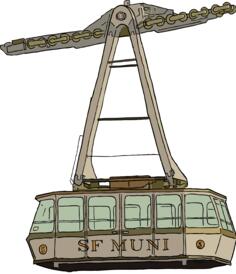 Vector illustration of aerial tramway