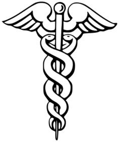 Caduceus sign vector image