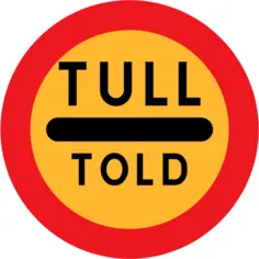 Tull told road sign vector clip art