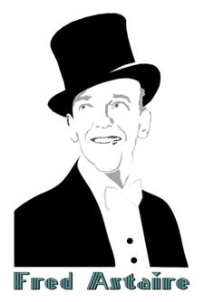 Vector drawing of portrait of Fred Astaire