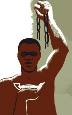 Empowered black man vector image