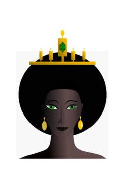African queen's head vector image