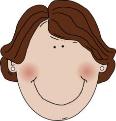 Cartoon vector image of middle aged woman