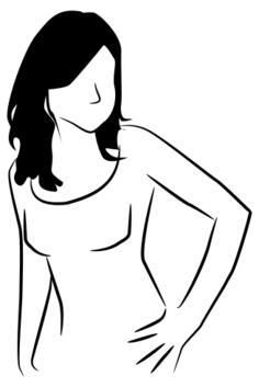 Vector clip art of slim woman sketch