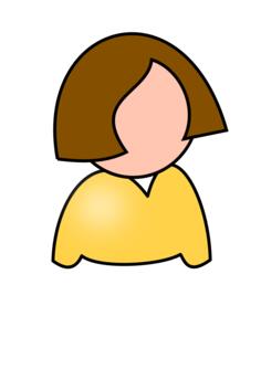 Vector image of girl icon