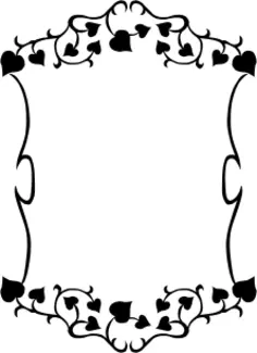 Vector drawing of garden ivy pattern border