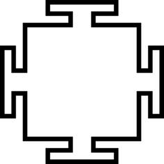 Vector clip art of maze style border
