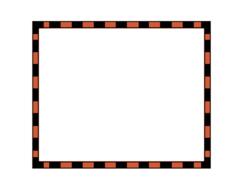 Vector clip art of black and orange rectangular border