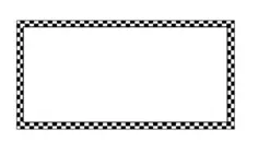 Vector illustration of checkered pattern rectangular border