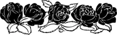 Vector graphics of roses decorative border