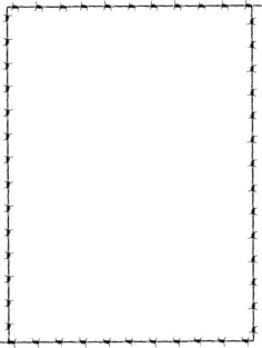 Vector graphics of barbed wire thin border