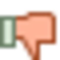 Pixel art thumbs down vector image