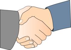 Color vector clip art of handshake