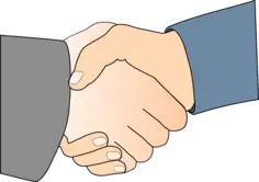 Color vector clip art of handshake