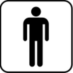 Pictogram for a men's room vector image