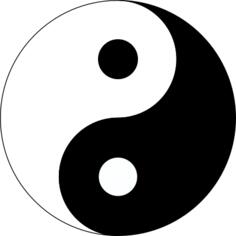 Vector illustration of basic Ying-Yang symbol