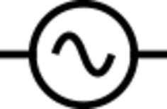 Vector image of alternating current supply symbol