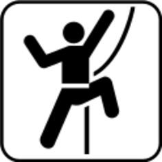 US National Park Maps pictogram for technical rock climbing vector image