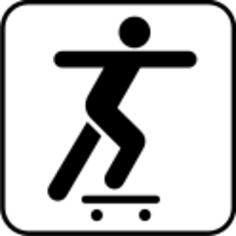US National Park Maps pictogram for skateboarding vector image