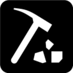 Pictogram for rock collecting vector image