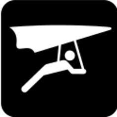 Pictogram for hang gliding vector image