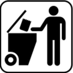 US National Park Maps pictogram for a trash dumpster vector image