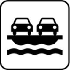 US National Park Maps pictogram for a vehicle ferry vector image