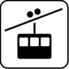 US National Park Maps pictogram for a tramway traffic vector image