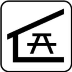 US National Park Maps pictogram for a picnic shelter vector image
