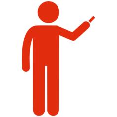 Silhouette vector graphics of teacher