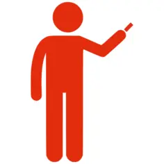 Silhouette vector graphics of teacher