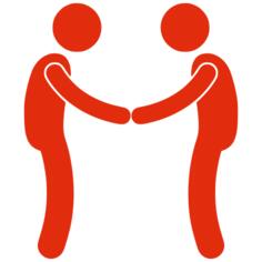 Silhouette vector illustration of pictogram for a meeting