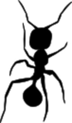 Silhouette vector clip art of ant insect