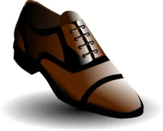 Vector image of black and brown male shoes