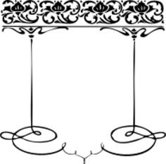 Vector illustration of thin line decoration frame